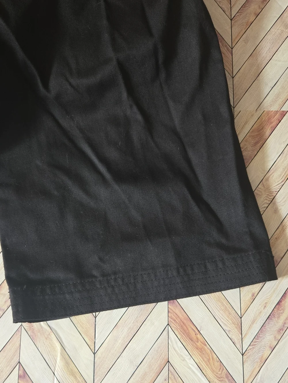 Black Martial Arts Gi Uniform Set - Karate Tae Kwon Do Dojo White Belt Size 3